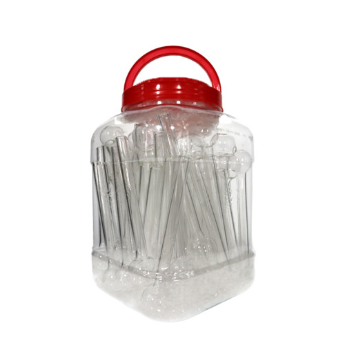 6 INCH GLASS OIL BURNER 60CT/JAR - CLEAR
